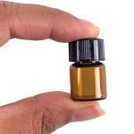 12 Pack Mini Amber Glass Vial Bottles - 1ml