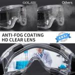6 Pack Anti-Fog Safety Goggles for Labs
