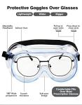 MELASA Adjustable Anti-Fog Safety Lab Goggles
