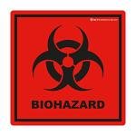 Biohazard Warning Stickers - Pack of 10