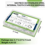 Vifmy Stainless Steel Internal Tooth Washer Set