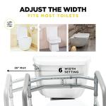 Adjustable Toilet Safety Rail with Handles