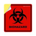 Biohazard Warning Stickers - Pack of 10