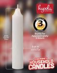 24 Pack Unscented Emergency White Taper Candles