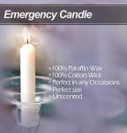 24 Pack Unscented Emergency White Taper Candles