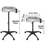 Height Adjustable Stainless Steel Mayo Stand Tray