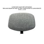 Height Adjustable Doctor's Stool with Back - Black