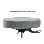 Height Adjustable Doctor's Stool with Back - Black