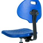Deluxe Adjustable Polyurethane Lab Stool Chair - Blue