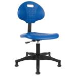 Deluxe Adjustable Polyurethane Lab Stool Chair - Blue
