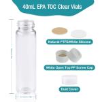 Borosilicate 40 ML Screw Neck Glass Vials - 72 Pack