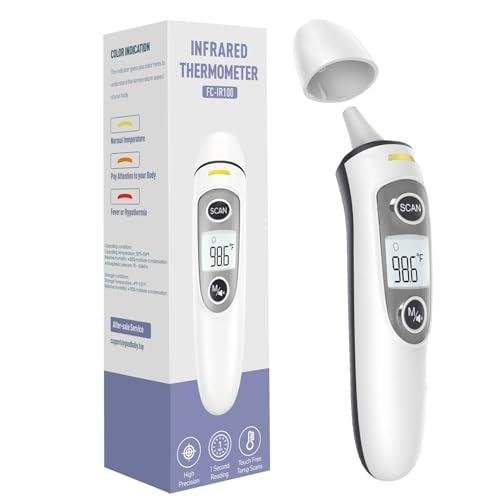 Digital Ear and Forehead Thermometer with Alarm
