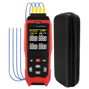 Digital 4-Channel Thermocouple Thermometer with Logger