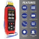 Digital 4-Channel Thermocouple Thermometer with Logger