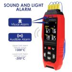 Digital 4-Channel Thermocouple Thermometer with Logger