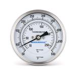 Stainless Steel Bimetal Dial Thermometer - 3” Dial