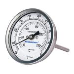Stainless Steel Bimetal Dial Thermometer - 3” Dial
