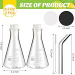 Copkim 2 Pack 8.5 oz Erlenmeyer Flask Set