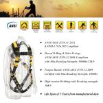 WELKFORDER 3D-Rings Safety Harness with Buckles