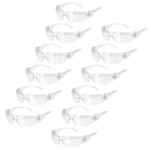 BISON LIFE Clear Safety Glasses - 12 Pack