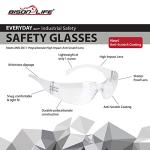 BISON LIFE Clear Safety Glasses - 12 Pack