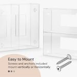Wall-Mounted Acrylic Glove Holder Organizer (Double)
