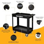 Heavy Duty 2 Shelf Rolling Utility Cart