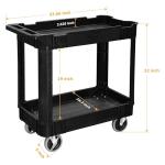 Heavy Duty 2 Shelf Rolling Utility Cart