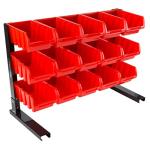 Stalwart 15 Bin Storage Rack Organizer - Durable Steel