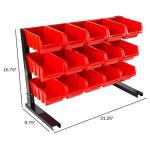 Stalwart 15 Bin Storage Rack Organizer - Durable Steel