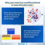 Multifunctional Plastic Test Tube Rack - 3 Colors