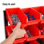 Stalwart 15 Bin Storage Rack Organizer - Durable Steel