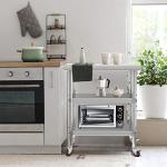 YITAHOME 30" Stainless Steel Work Table with Wheels