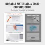 VEVOR 4-Tier Mobile Medical Lab Cart with Drawers