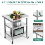 YITAHOME 30" Stainless Steel Work Table with Wheels