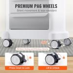 VEVOR 4-Tier Mobile Medical Lab Cart with Drawers