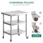 YITAHOME 30" Stainless Steel Work Table with Wheels