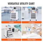 VEVOR 4-Tier Mobile Medical Lab Cart with Drawers