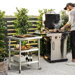 YITAHOME 30" Stainless Steel Work Table with Wheels