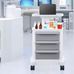VEVOR 4-Tier Mobile Medical Lab Cart with Drawers