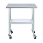 AmGood Stainless Steel Work Table with Wheels