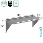 Stainless Steel Wall Shelf for Kitchen & Utility
