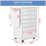 5-Drawer Medical Dental Utility Cart with Shelf