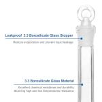PATIKIL 10ml Glass Volumetric Flask Set, 2 Pcs