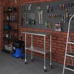 AmGood Stainless Steel Work Table with Wheels