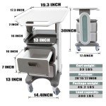 Versatile Rolling Medical Trolley Cart with Drawers