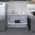 Stainless Steel Work Table with Undershelf - 14"x48