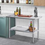 Stainless Steel Prep Table with Undershelf - 24x48