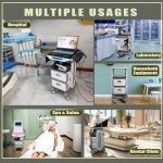 Versatile Rolling Medical Trolley Cart with Drawers