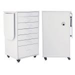 5-Drawer Medical Dental Utility Cart with Shelf
